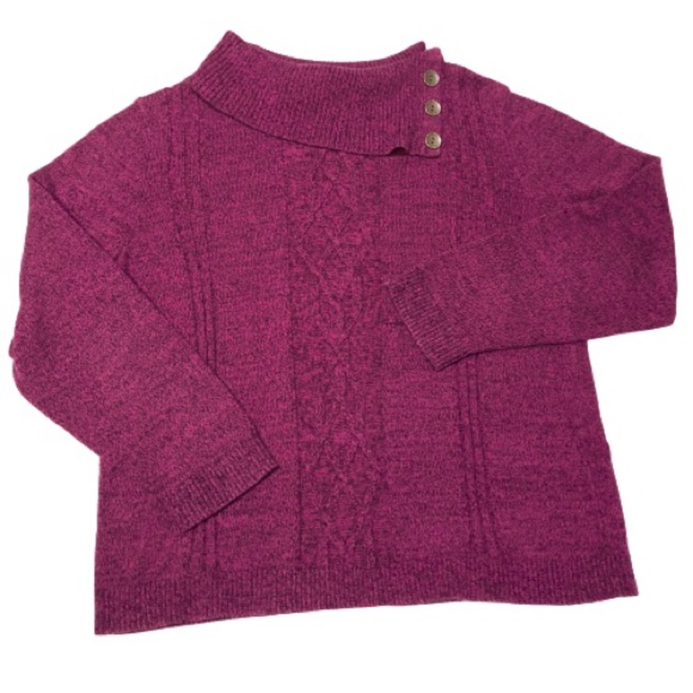 EUC Christopher & Banks Petite Cable Knit Sweater